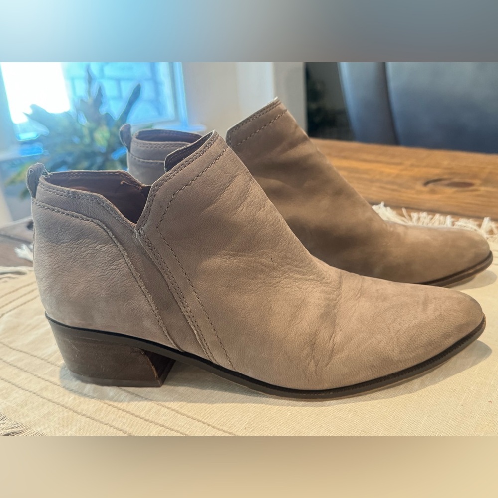 Franco Sarto Beige Ankle Booties